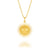 Spikey Rising Sun Necklace - Gold - GDN8GP