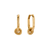 Power Within Oval Hoop Earrings - Gold - GEH3461