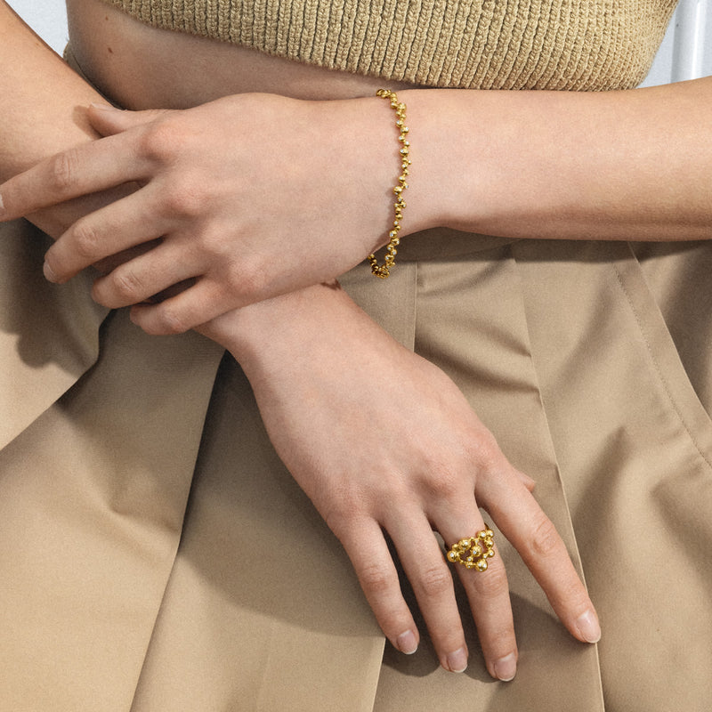 Moonlight Grapes Slim Diamond Bracelet, 0.39ct - Yellow Gold - 20001419000M