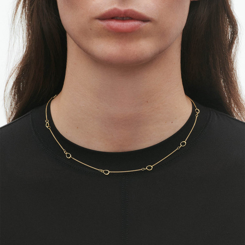 Offspring Chain Necklace, Small Loops - 18ct Yellow Gold - 20001801