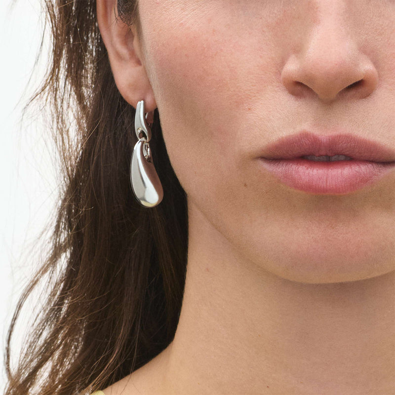Reflect Drop Earrings - Silver - 20001088