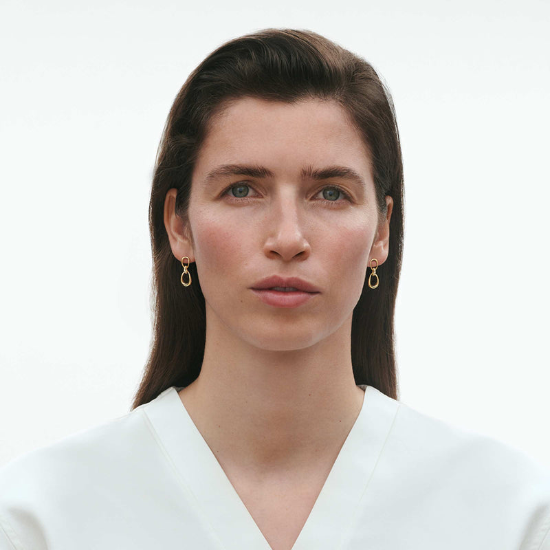 Offspring Earrings With Diamonds - 18ct Yellow Gold - 20001752