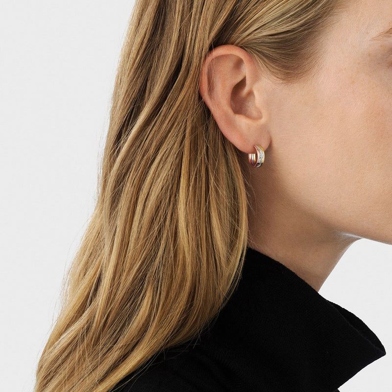 Fusion Diamond Earhoops - Gold