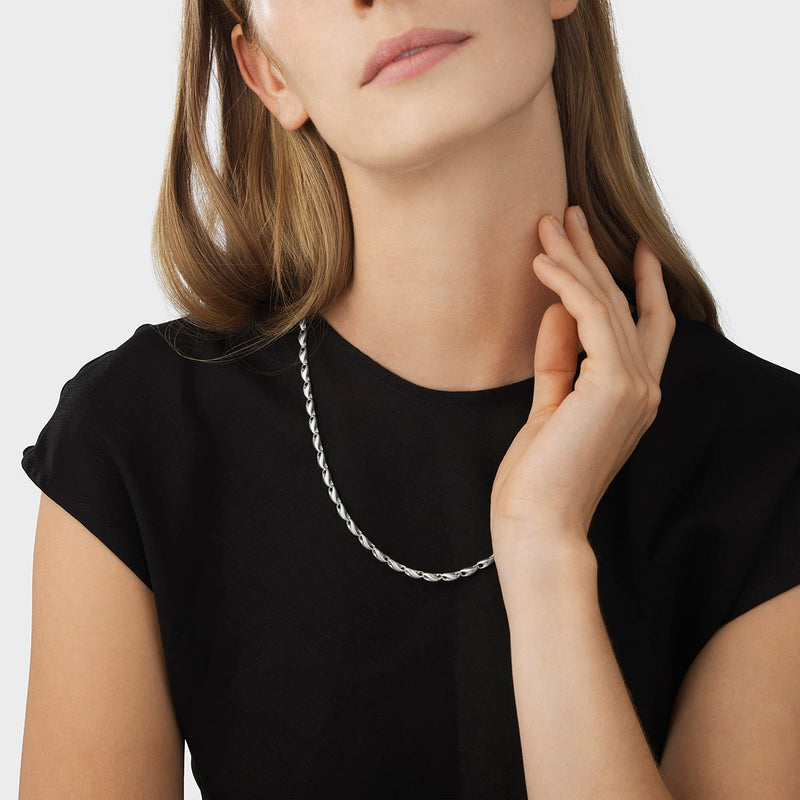 Reflect Slim Necklace, 55cm - Silver - 20001094