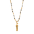 Tassel Of Joy Black Rutilated Quartz Necklace - Gold - GNBRQ3455