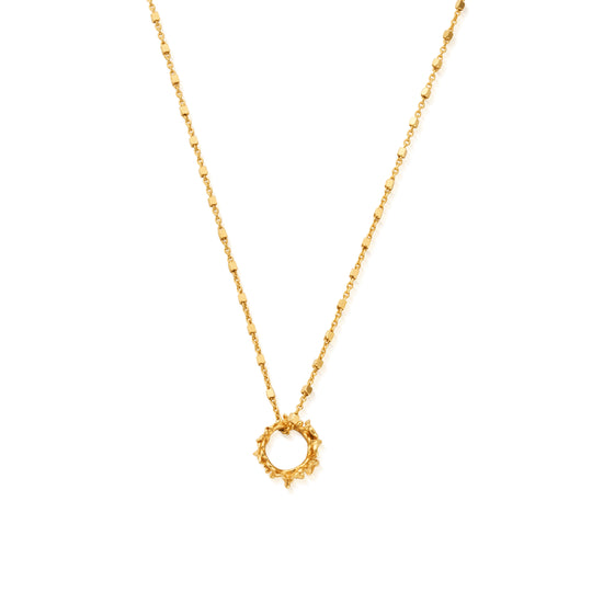 Delicate Cube Chain Wisteria Necklace - Gold - GNDC3423