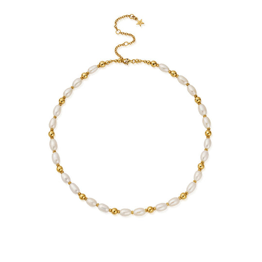 Ocean Pearl Necklace - Gold - GNLPFR