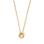 Tiny Twisted Rope Chain Power Within Necklace - Gold - GNTRC3461