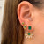 Lola Deco Fan Jacket Earrings - Emerald/Gold - AS22TRE18