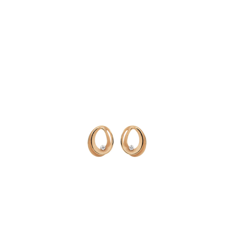 Dune Diamond Earrings - 18ct Orange Apricot Gold