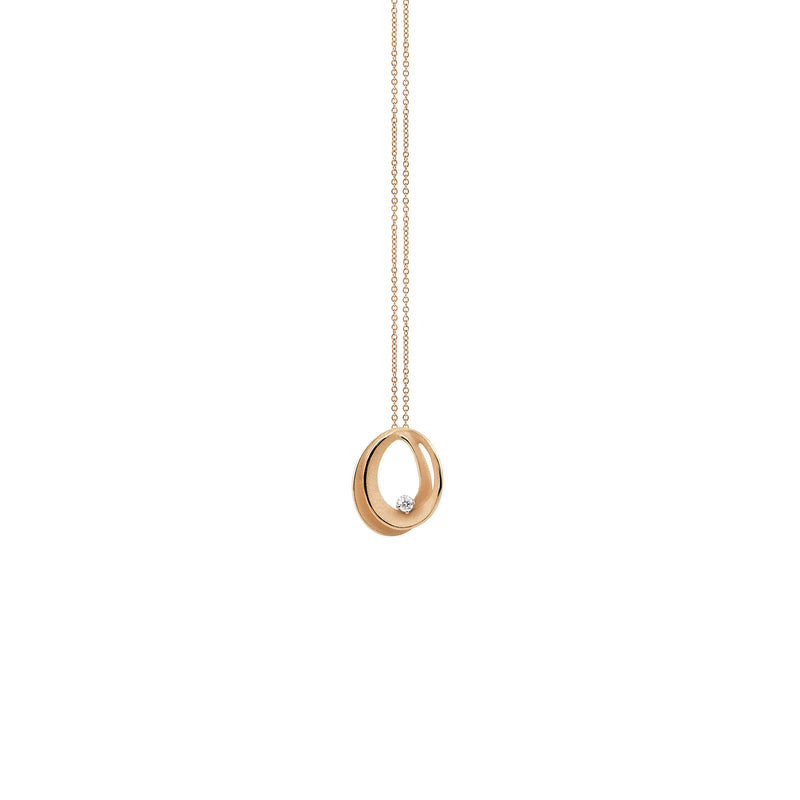 Dune Diamond Pendant - 18ct Orange Apricot Gold