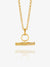 Twisted Chunky T-Bar Necklace - Gold - GRN04GP