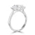 Platinum Emerald Cut Diamond Trilogy Engagement Ring, 1.61ct