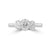Platinum Oval Trilogy Ring - 0.91ct