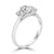 Platinum Oval Trilogy Ring - 0.91ct