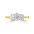 18ct Yellow Gold Oval Trilogy Ring - 1.01ct
