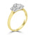 18ct Yellow Gold Oval Trilogy Ring - 1.01ct