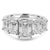 Platinum Five Stone Emerald Cut Laboratory Grown Diamond Ring, 2.53ct