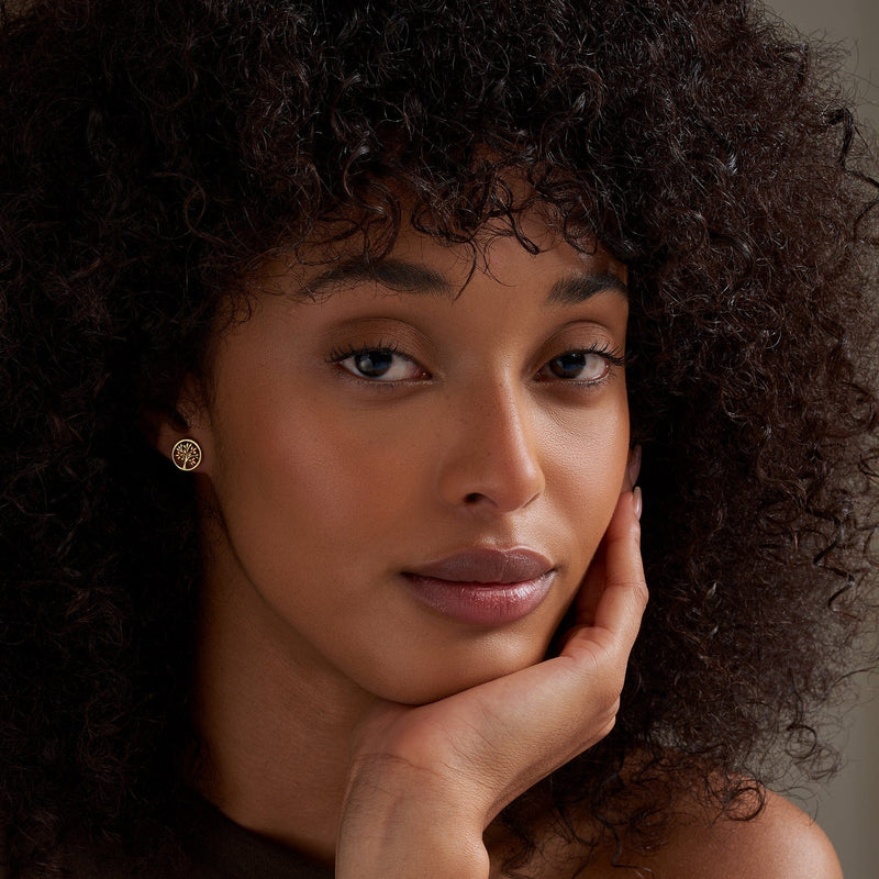 Tree Of Life Stud Earrings - 9ct Gold - GTOL0009