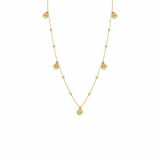 Insignia Drop Necklace - 9ct Gold - GTOL0384