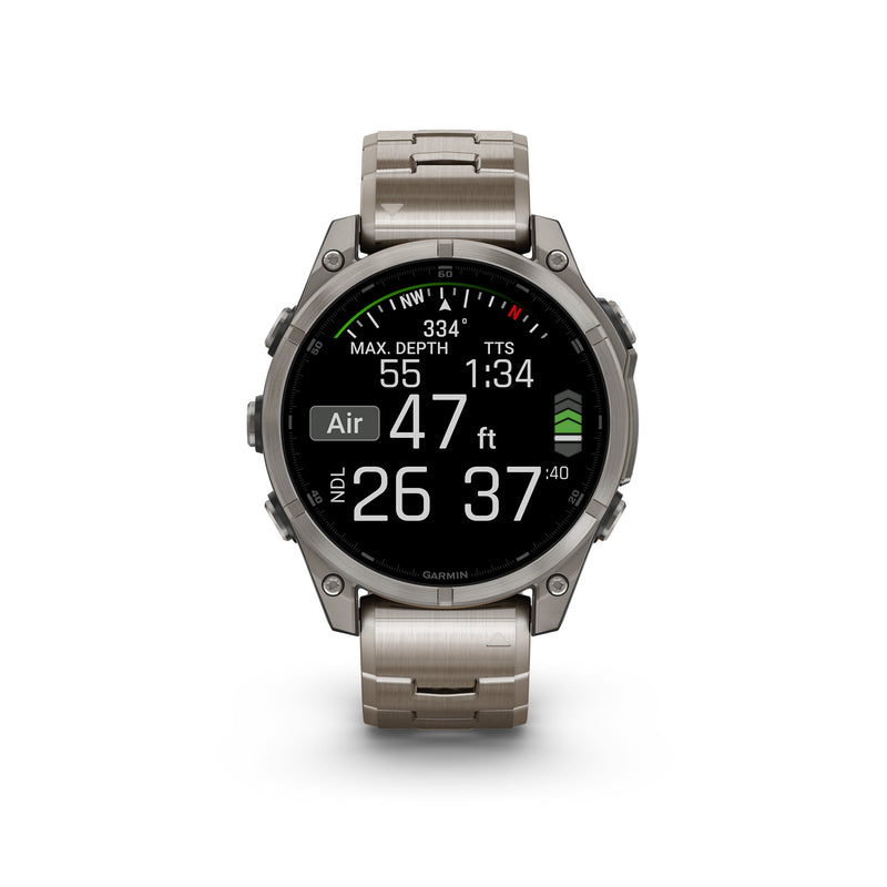 Fenix 8 GPS Smartwatch, 47mm - Titanium with Vented Titanium Bracelet - 010-02904-40