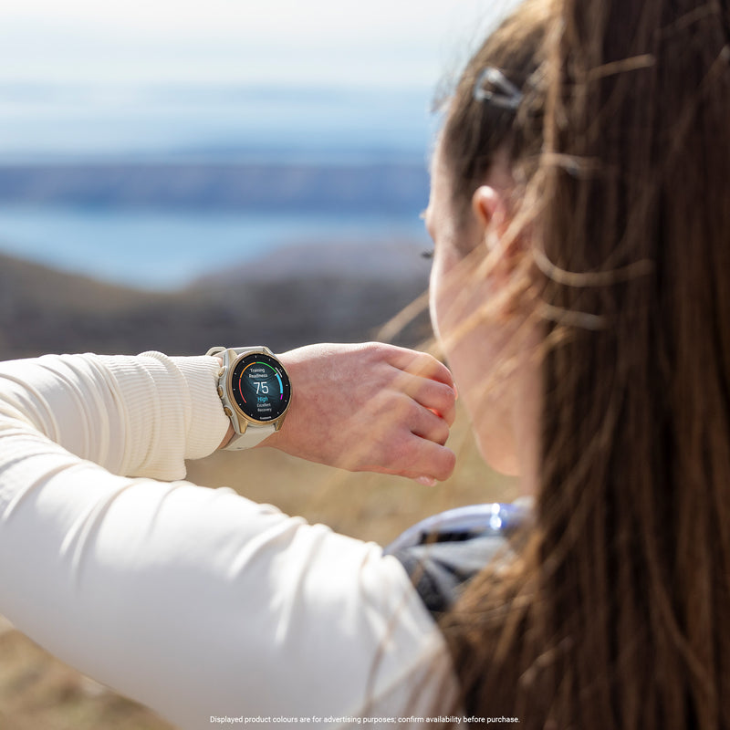 Fenix 8 GPS Smartwatch, 43mm - Soft Gold with Limestone Leather Band - 010-02903-40