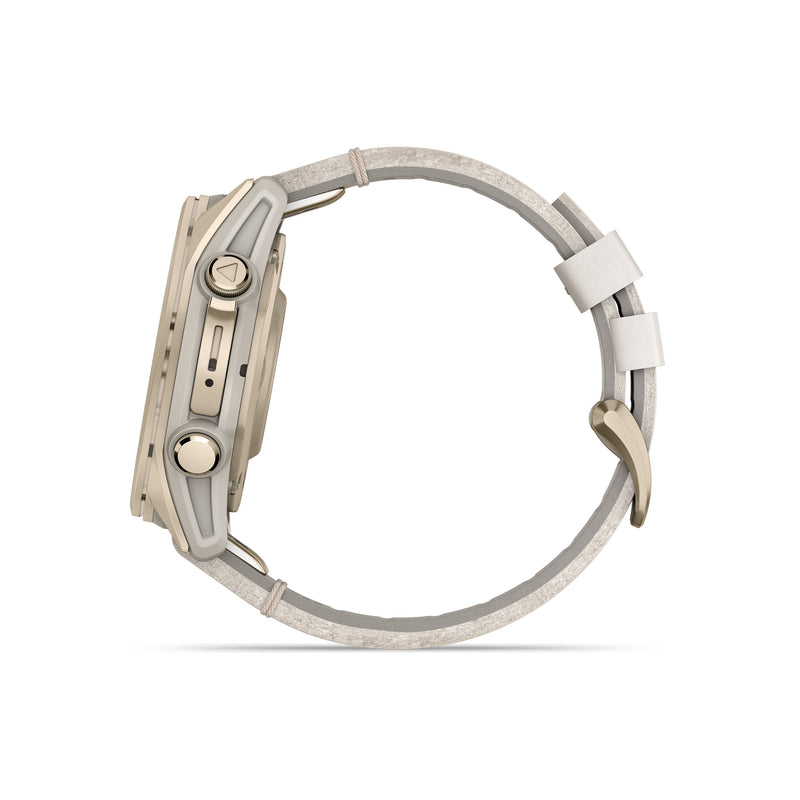 Fenix 8 GPS Smartwatch, 43mm - Soft Gold with Limestone Leather Band - 010-02903-40