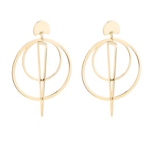 Sundials Earrings - Gold