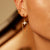 Starburst Chain Drop Hoop Earrings - Gold - SPG-152