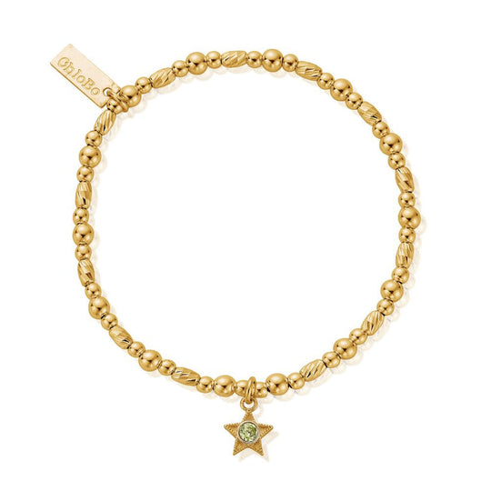 August Birthstone Bracelet - Gold - GBBCB3495