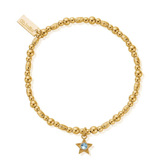March Birthstone Bracelet - Gold - GBBCB3485