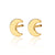 Crescent Moon Stud Earrings - Gold - SPESGS175