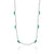 Cleopatra Green Baguette Chain Necklace - Silver - SPS-85