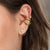 Interstellar Chained Star Stud Earring - Gold - SPG-352