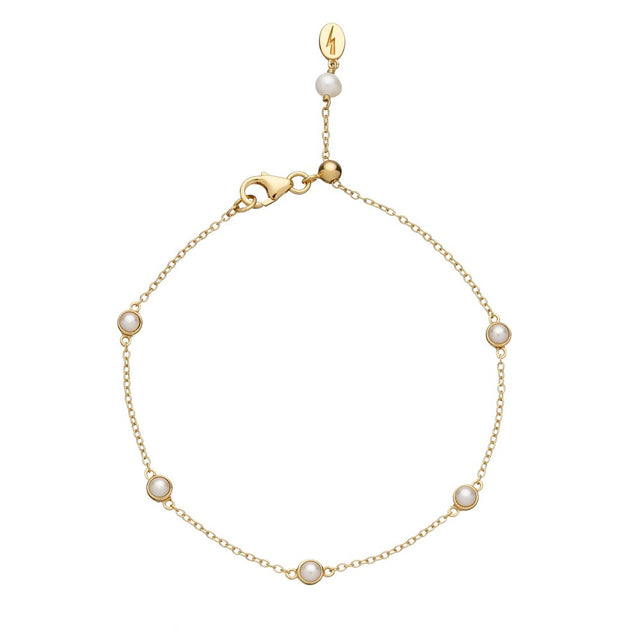 Hannah Martin Pearl Bracelet - Gold - SPG-406