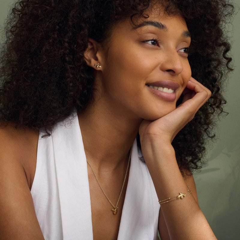 Nature's Wonder Honey Bee Citrine Pendant - 9ct Yellow Gold - HNBCP