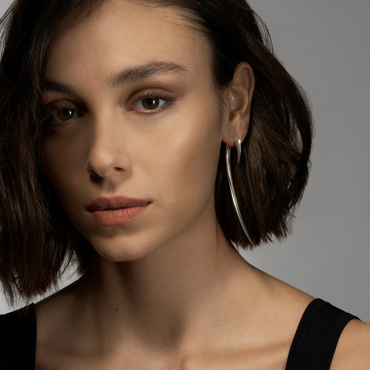 Hook Earrings, Size 3 - Silver - HT036.SSNAEOS