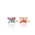 Hannah Martin Colour Pop Butterfly Earrings - Gold - SPG-423