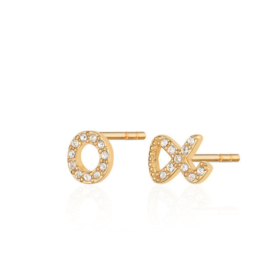 Hannah Martin Hugs & Kisses Stud Earrings - Gold - SPG-300