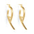 Flick Plain Earrings - Gold