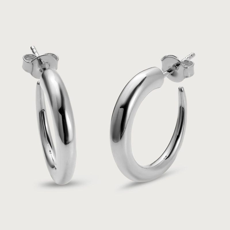 Molto Medium Hoop Earrings - Silver - 3300960