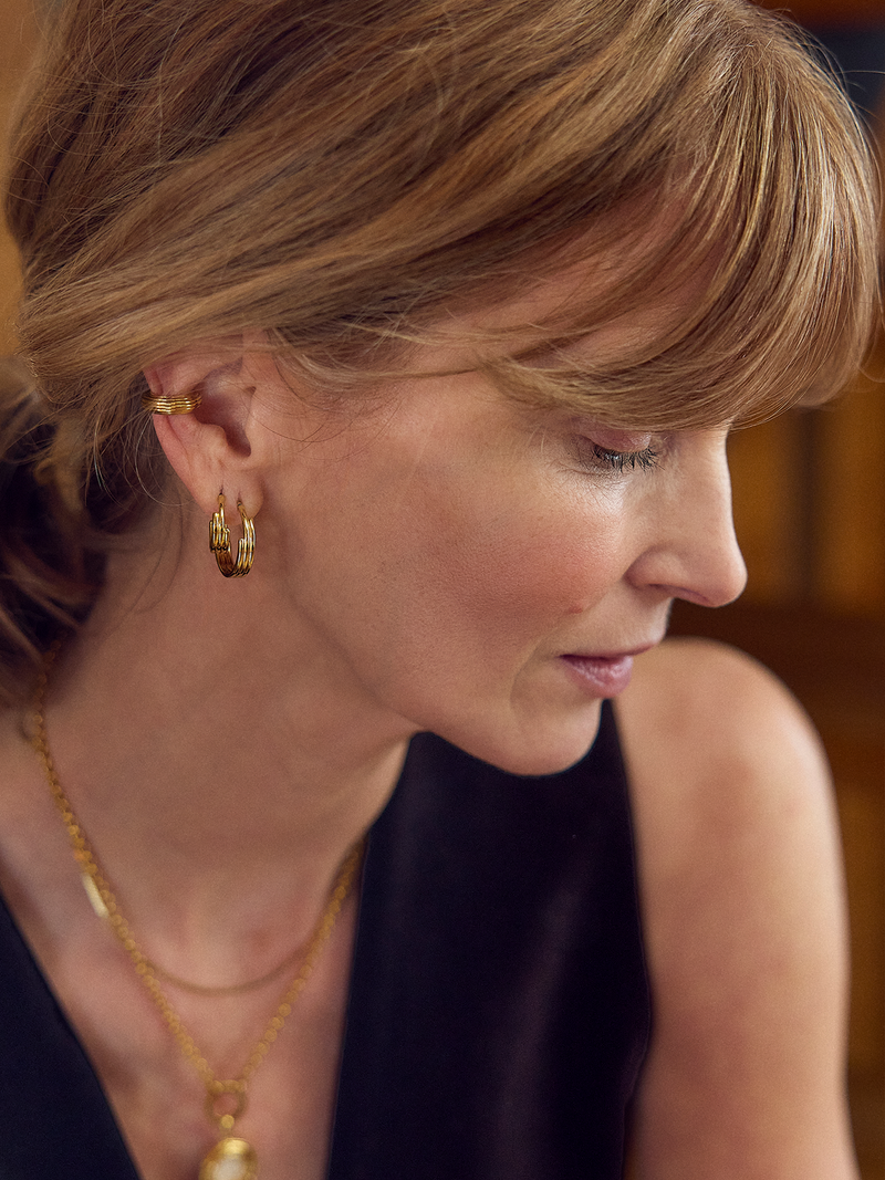 Small Evolve Hoop Earrings - Gold - PME03GP