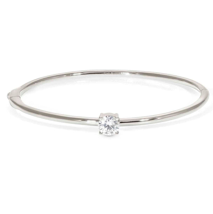 Colour Wave Bangle - Silver