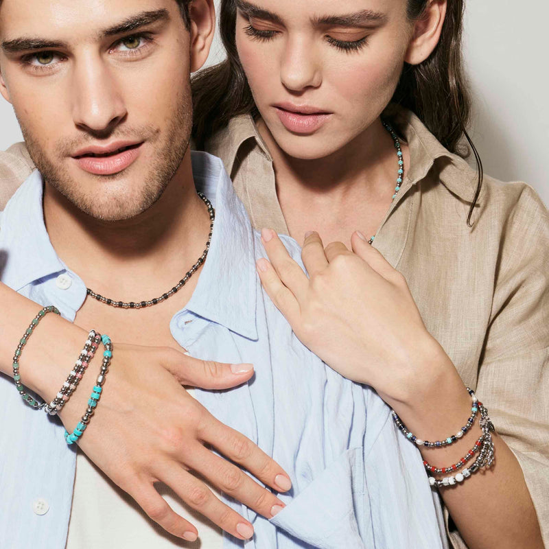 Instinct Style Bracelet - Malachite/Lava Stone/Silver - 027931/092