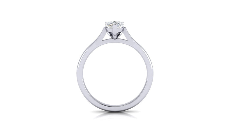 Platinum Pear Cut Laboratory Grown Diamond Engagement Ring - 1.04ct