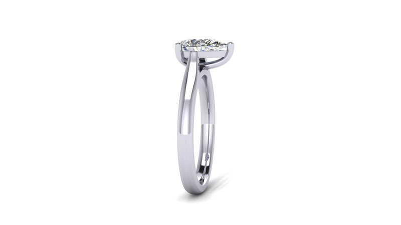 Platinum Pear Cut Laboratory Grown Diamond Engagement Ring - 1.04ct