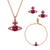 Ismene Collection - Pendant, Bracelet & Earrings - Rose Gold/Red - SAVE £20