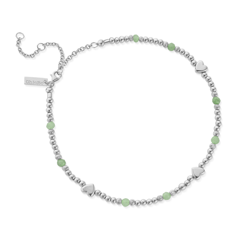 New Love Aventurine Anklet - Silver - SANAHEART