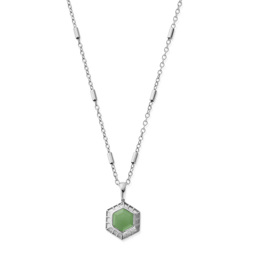 Happiness Aventurine Necklace - Silver - SNCC3442