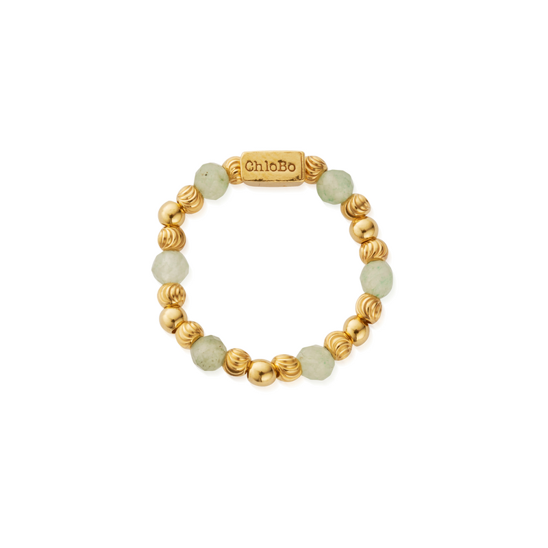 Happiness Aventurine Ring, Large - Gold - GR3A